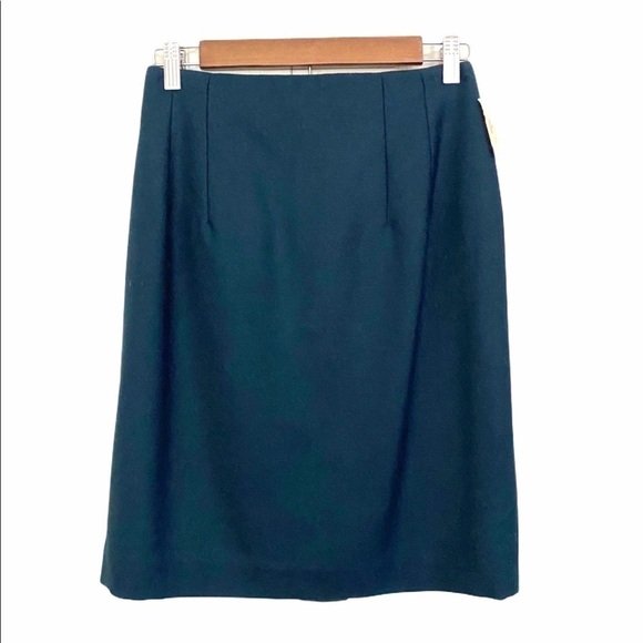 Vintage 100% Wool Charter Club Hunter Green Skirt - Picture 1 of 7